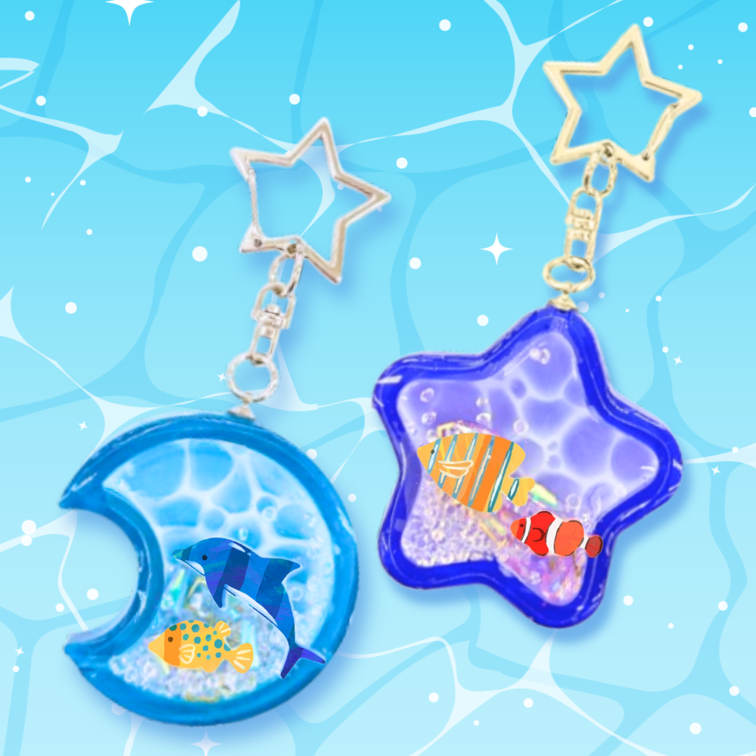 【コトコト】「手芸センタードリーム」レジンで作る水面のシャカシャカキーホルダー