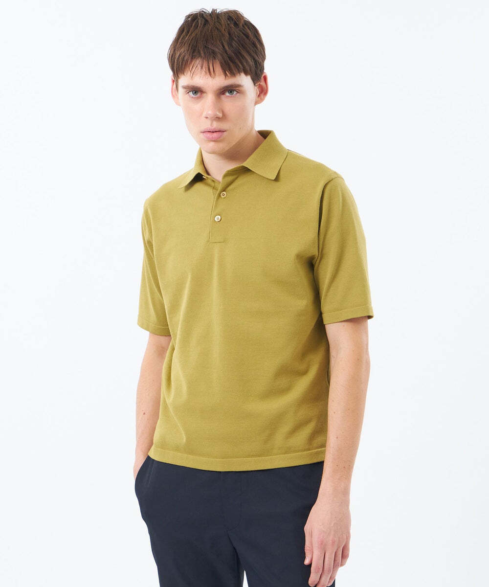 16Gプレーティング天竺 ニットポロ