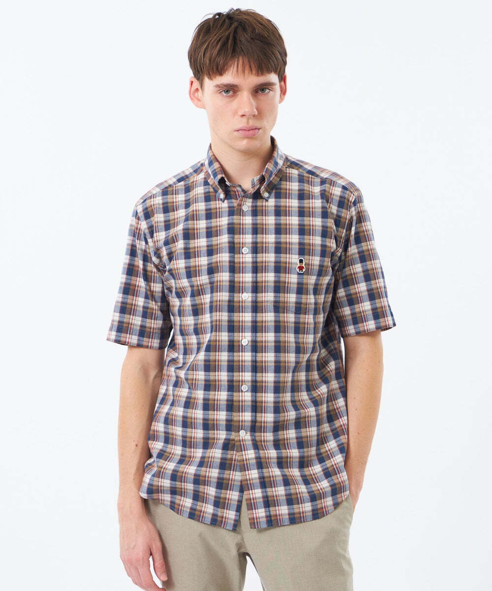 〈BUCKINGHAM BEAR 半袖ボタンダウン マドラスチェック〉入荷