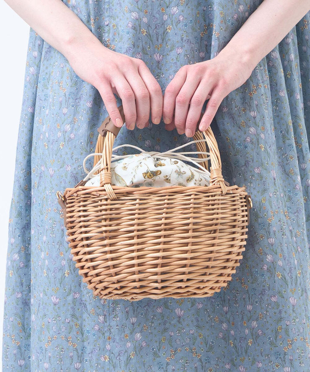 リバティプリントバスケットバッグ入荷