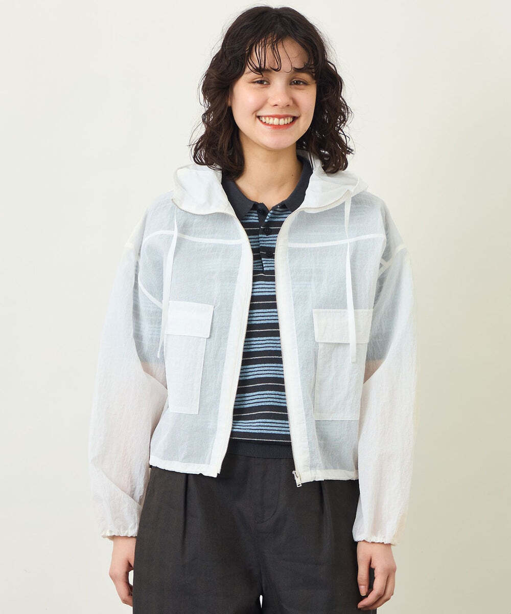 GREY LABEL シアーフーデットブルゾン入荷
