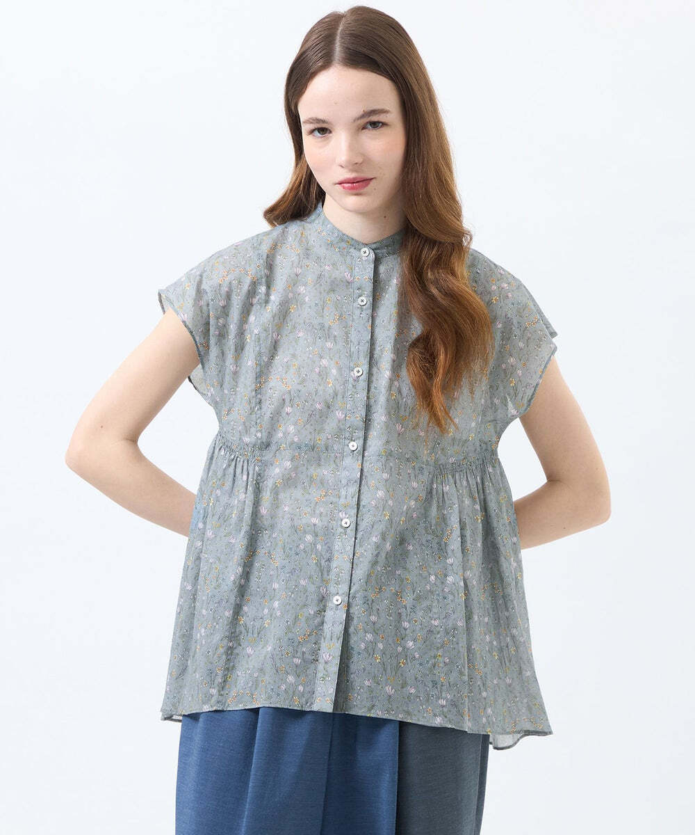 Snowblue Garden サイドギャザーブラウス入荷