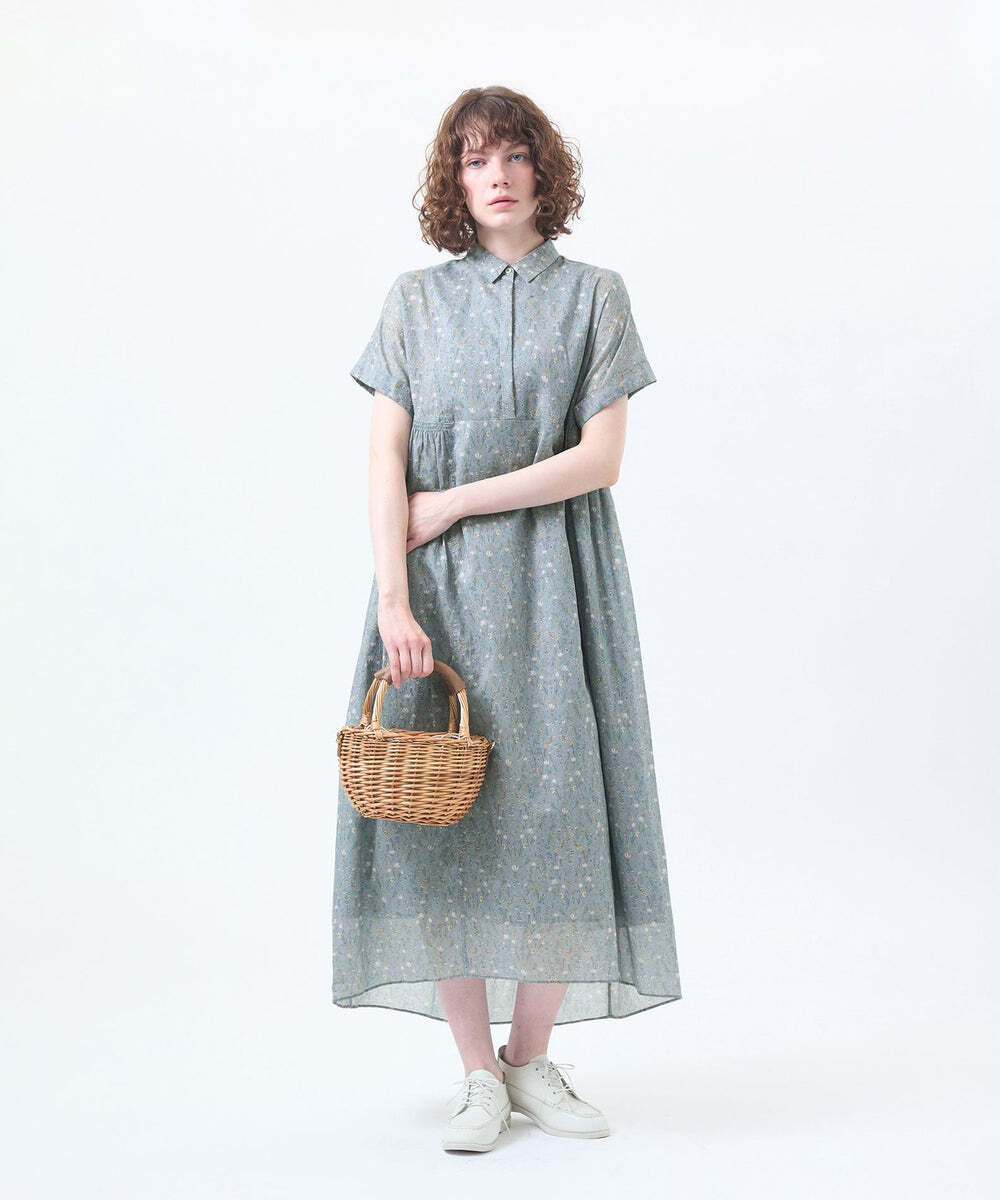 Snowblue Garden サイドギャザーワンピース入荷
