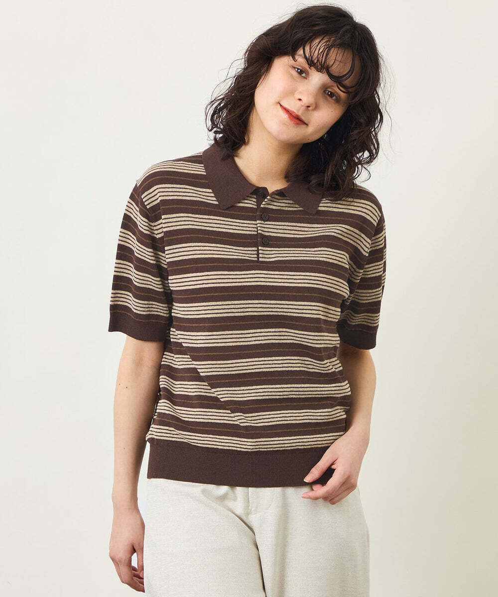 【GREY LABEL】リネンミックスボーダーポロニット入荷