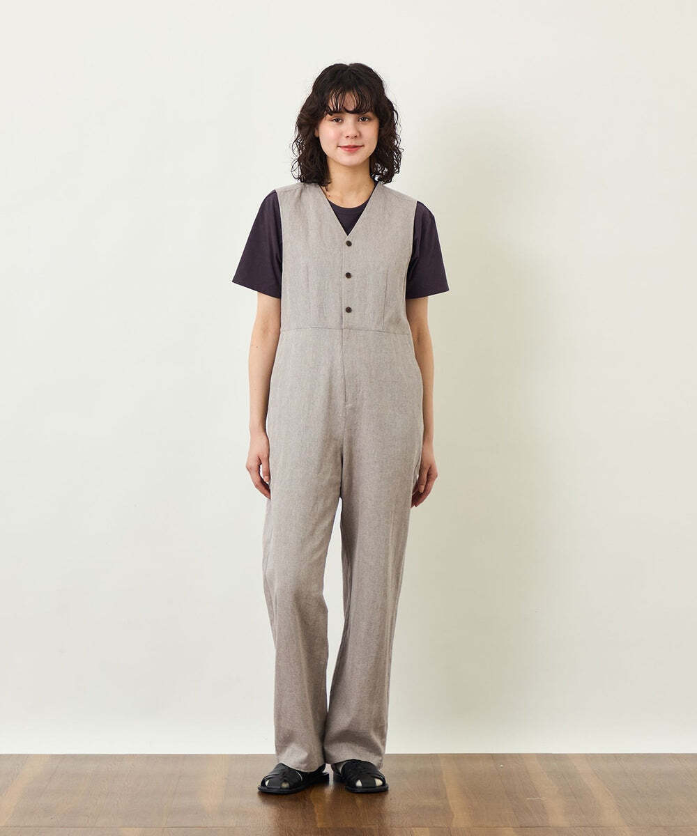 【GREY LABEL】 リネンコットンヘリンボン　ジャンプスーツ入荷