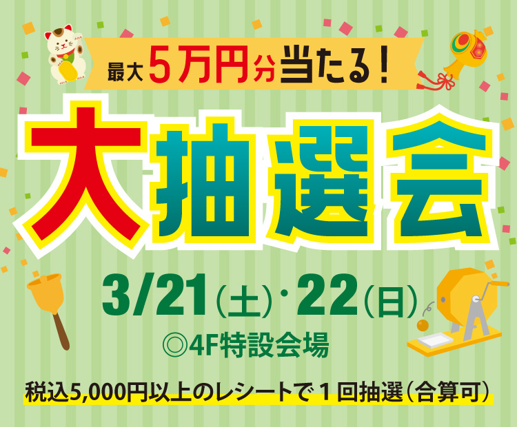 リニューアル記念 大抽選会